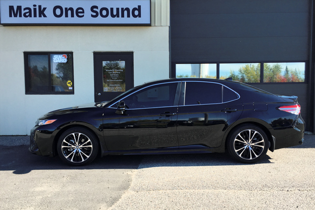 Toyota 2019 Camry with professional window tint in North Bay